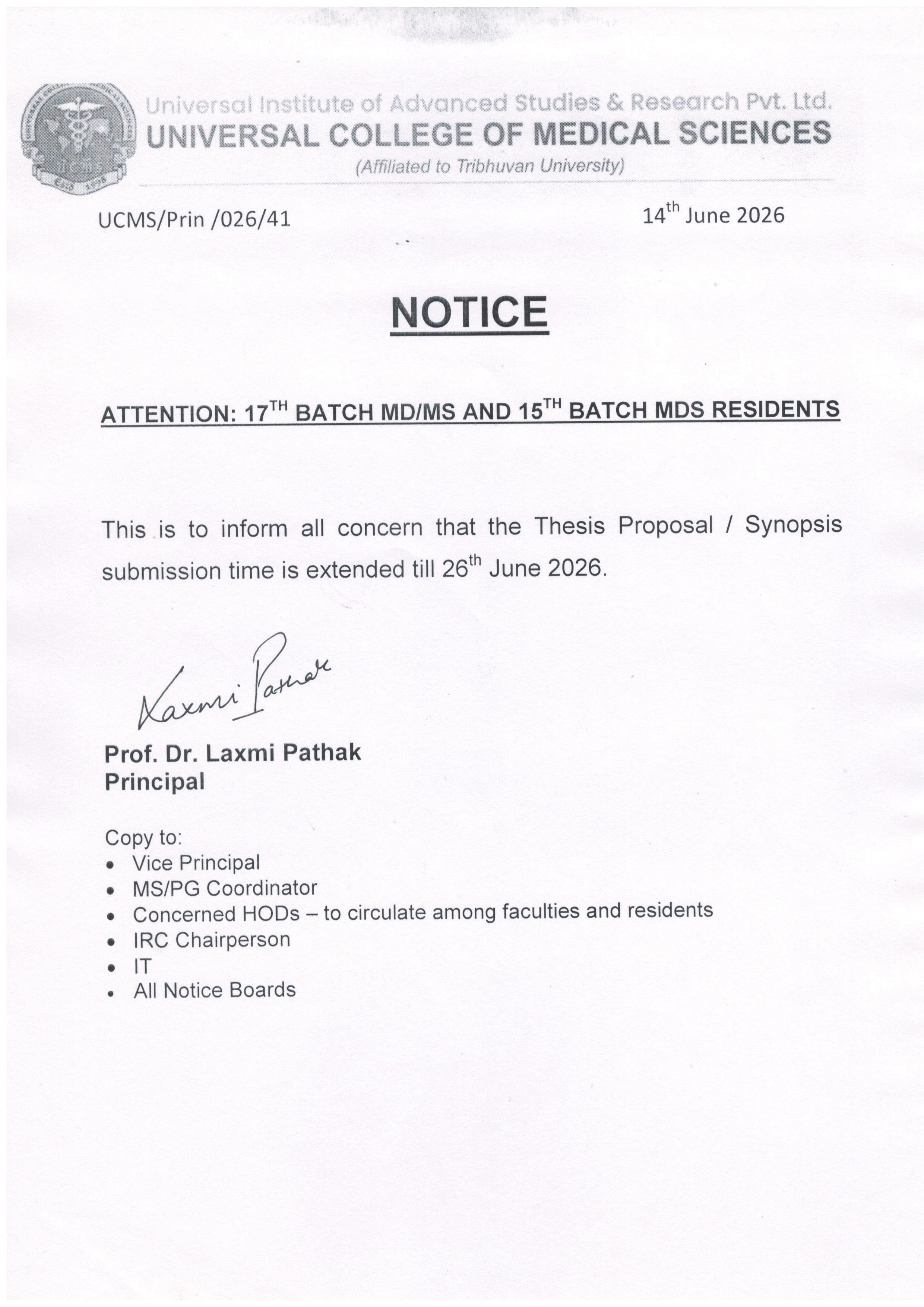 notice