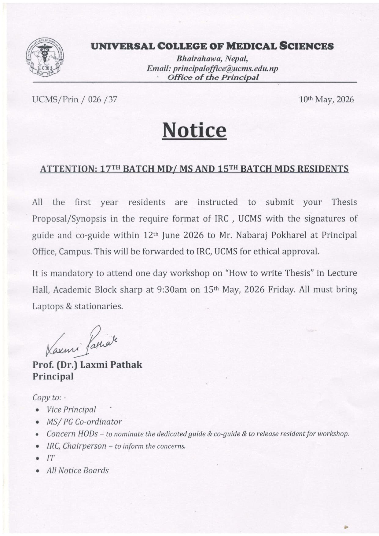 notice