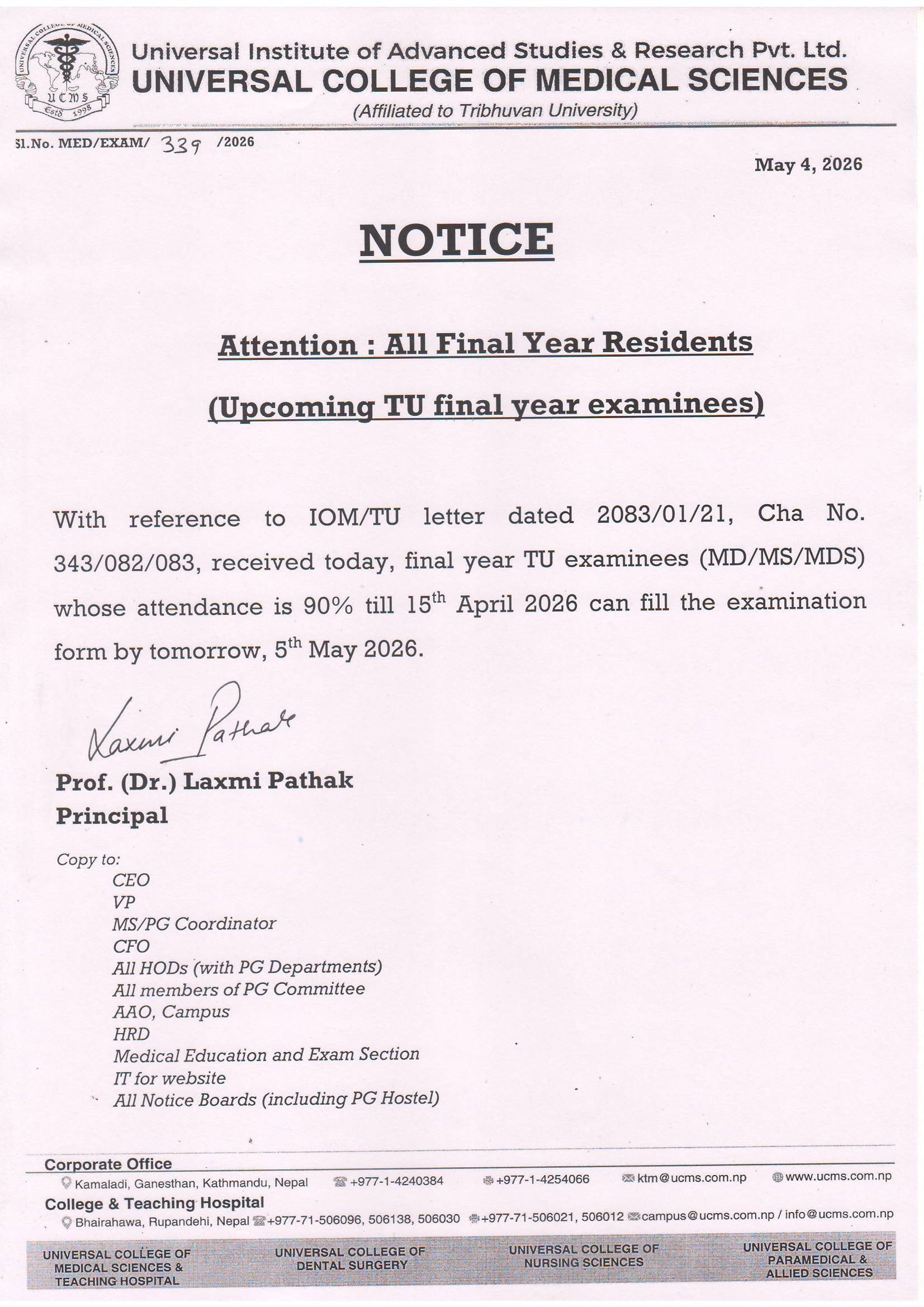 notice
